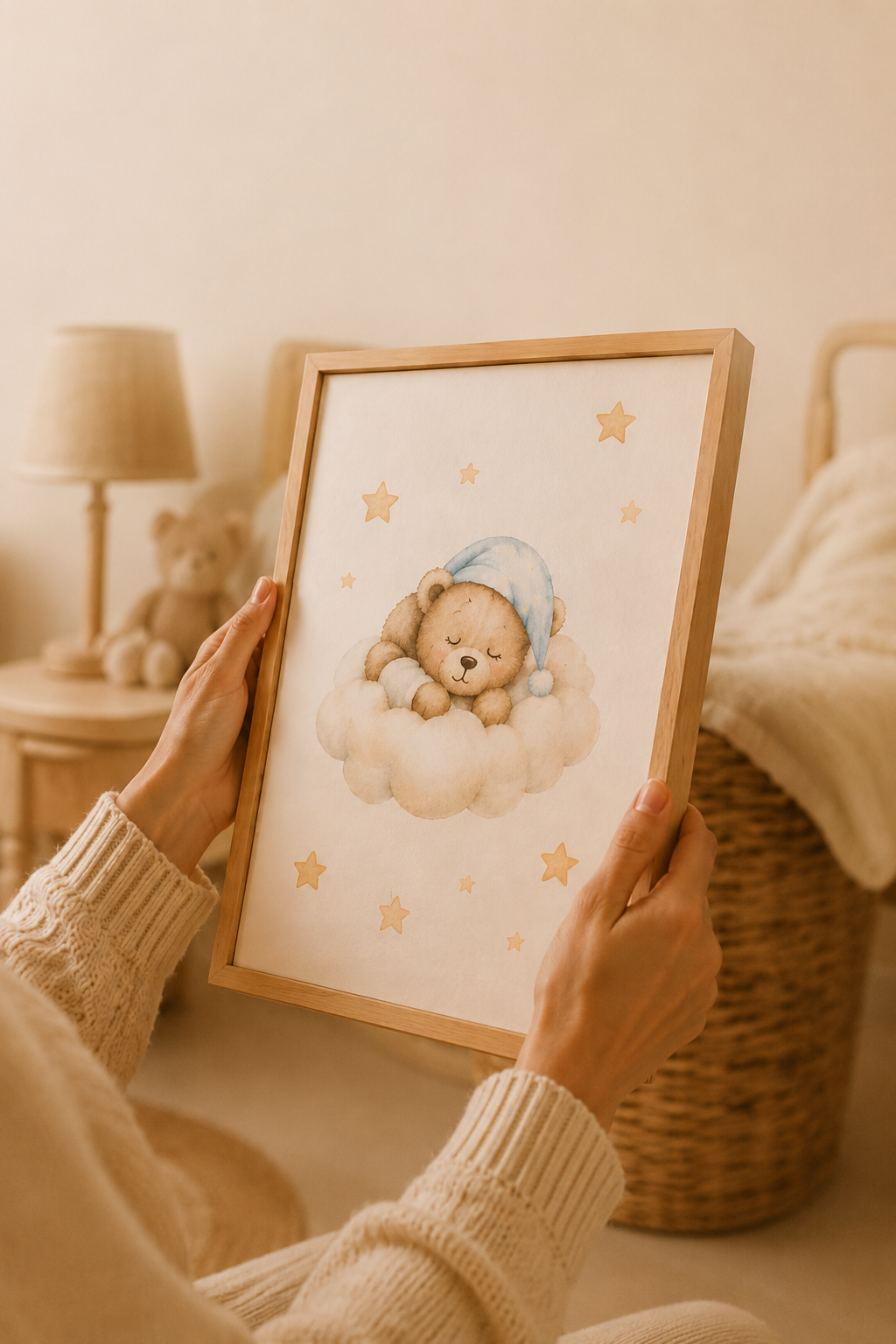 Sueños de Luna - cuadro infantil ambientado con luz natural | Luma Nido